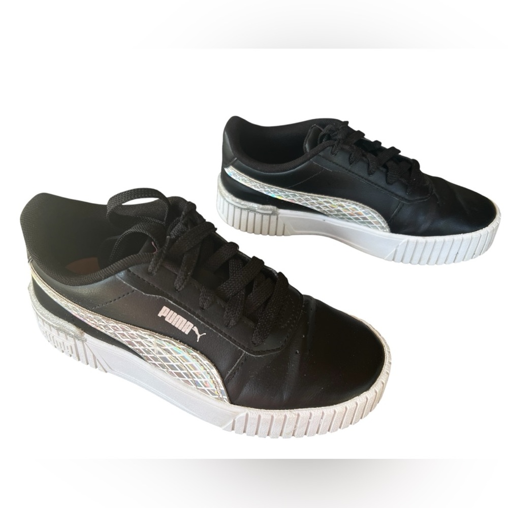 Girls Puma Black Carina 2.0 Mermaid Sneakers Size 2